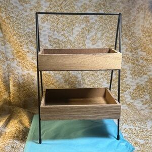 Two-Tier Wooden Bath Organizer